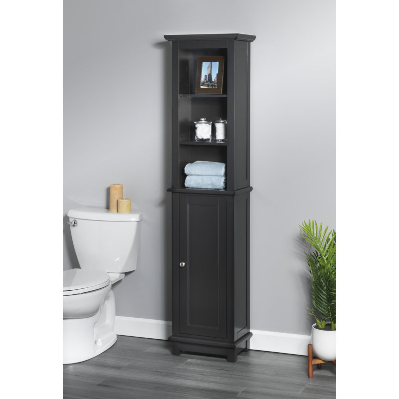 Tosca Bath Storage Linen Tower with Quick Snap Espresso Finish